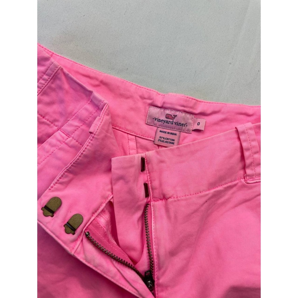 Vineyard Vines Shorts Women‎ Size 0 Pink Cotton Classic Pockets Chino Preppy - Picture 3 of 4